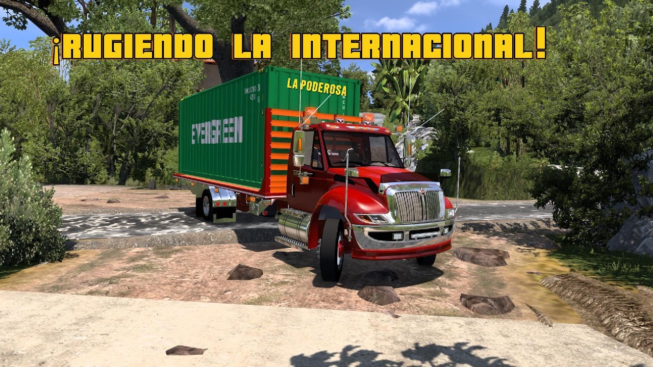 ¡RUGIENDO LA PODEROSA INTERNACIONAL DURASTAR EN TROCHAS! American Truck Simulator