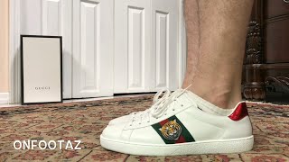 fe flyde fødsel Gucci Ace Embroidered Tiger On Foot - YouTube