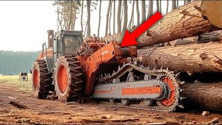 Fastest Biggest Firewood Processing Machine | Dangerous Big Chainsaw Cutting Tree Machines