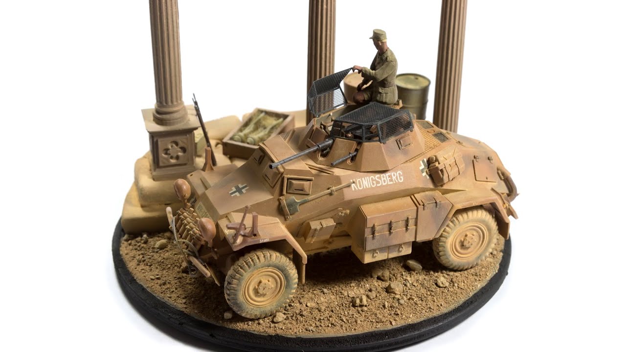 Sd.Kfz.222 Leichter Panzerspähwagen Diorama (Tamiya 1/35) - YouTube