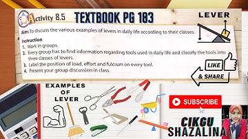 SCIENCE FORM 2, CHAPTER 8, SUBTOPIC: LEVER. STUDENT ASSIGNMENT, BY THARSHANA, 2 AMBER/2021