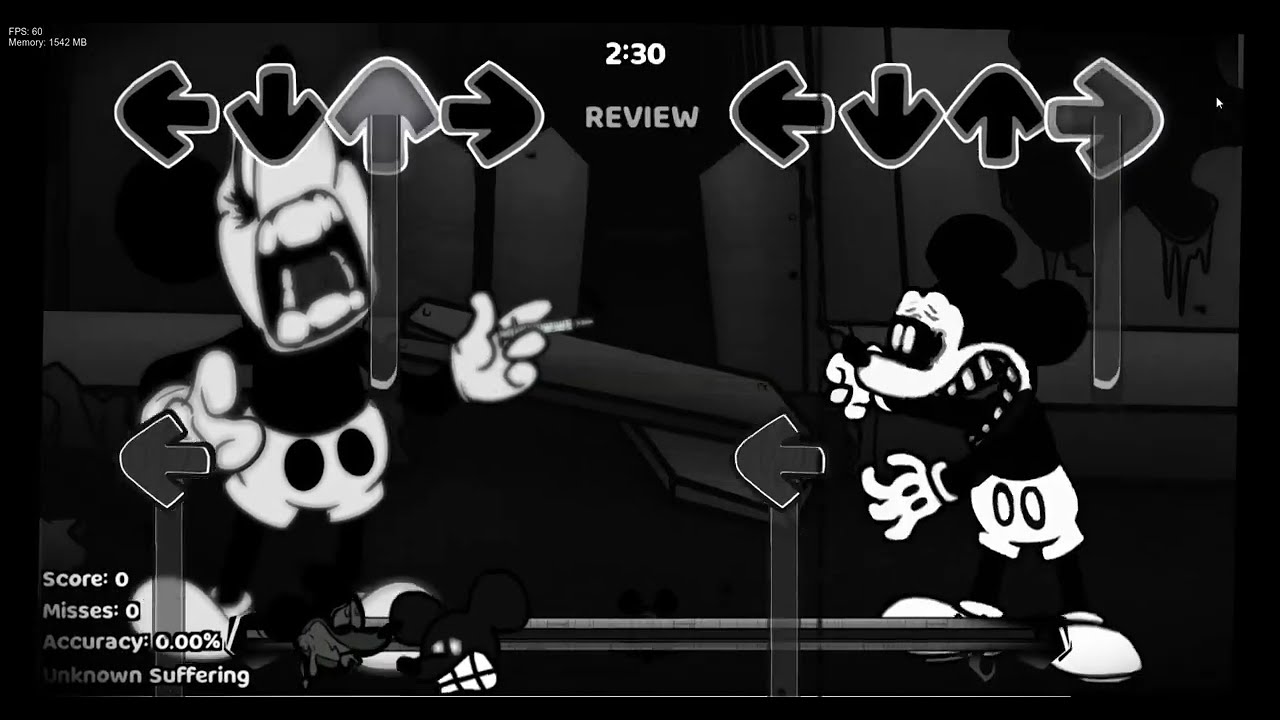 【FNF】Unknown Suffering But WI Mickey Mouse And SNS Mickey Mouse Sing in