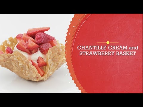 Chantilly cream and strawberry basket