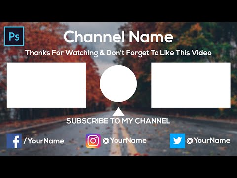 How To Make an Minimal Outro/End Screen For YouTube in Adobe Photoshop || ReactiveWave