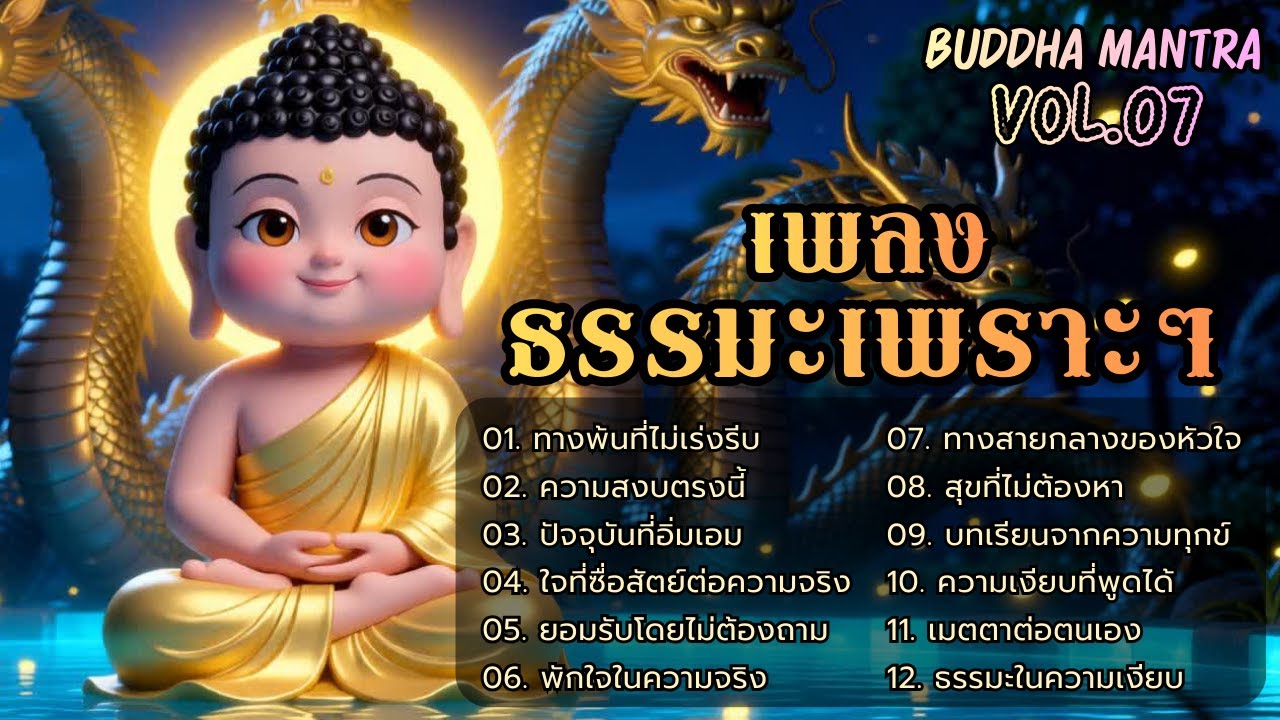 🎼รวมเพลงธรรมะเพราะๆ Vol.07 | 🎺เปิดฟังเพื่อความเพลิดเพลิน ผ่อนคลาย สุขสงบ มีสมาธิ ฟังได้ทุกช่วงเวลา