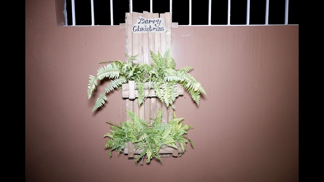 Simple and Easy Christmas Fern Wall Decor YouTube