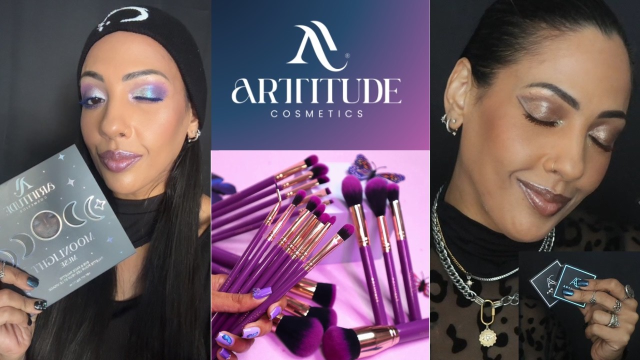 Arttitude Cosmetics✨Moonlight Muse & MORE! Unboxing, 2 Looks, Swatches - Brand Review! 