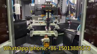 Fully automatic 2 colors cap screen print and uv coating machine high speed servo