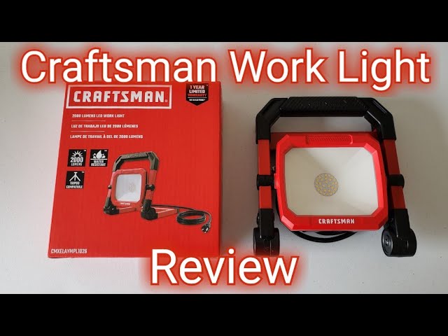 CRAFTSMAN 9000-Lumen LED Red Plug-in Portable Work Light in the Work Lights  department at