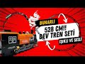 528CM UZUNLUĞUNDA DEV BUHARLI KLASİK TREN SETİ! Işıklı sesli duman atan buharlı tren seti