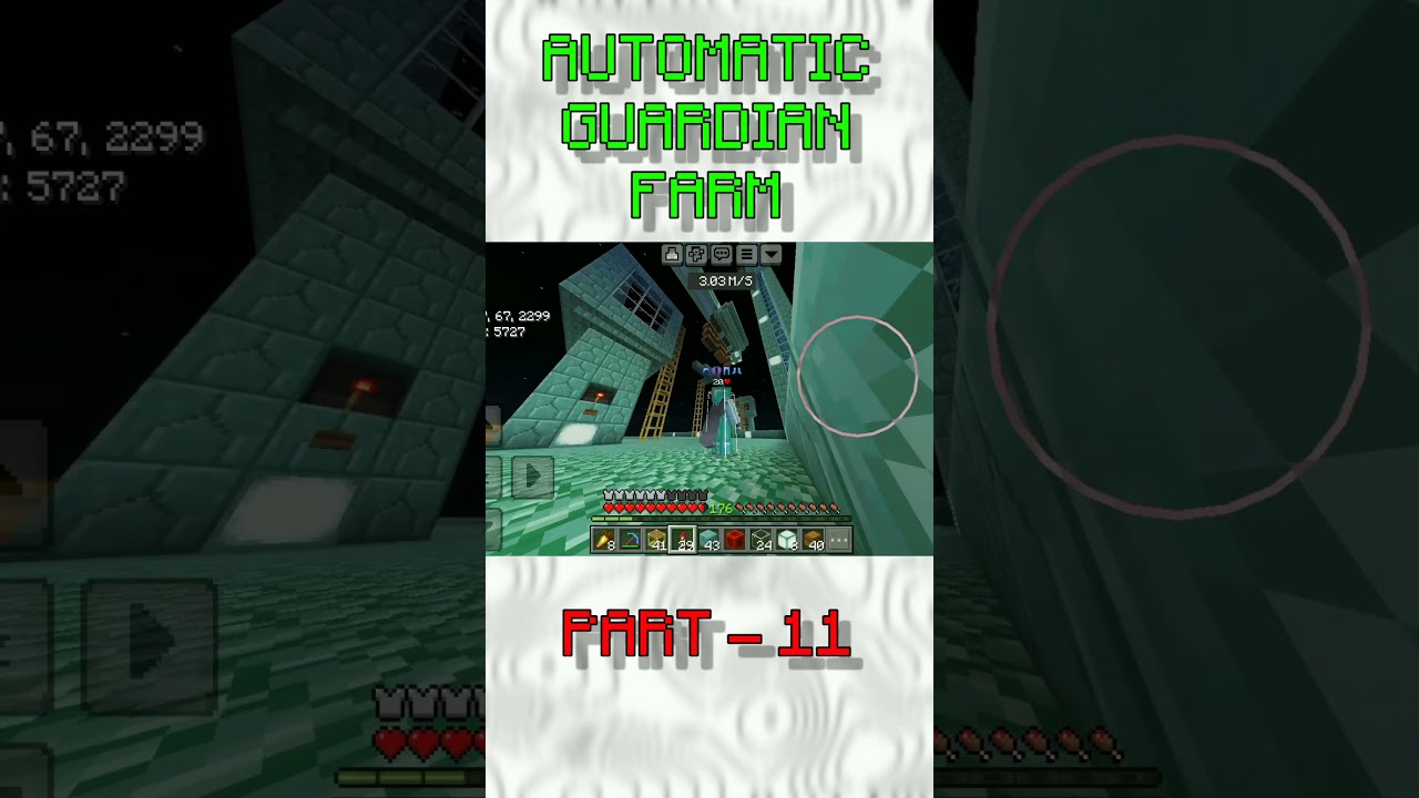 Added Auto Crafter in Our Guardian Farm || Minecraft pe 