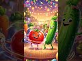 Dancing Vegetables Song 🥕🥦 | Fun Kids Rhyme @ChuchuMelon12 #shorts #nurseryrhymes #shortsviral