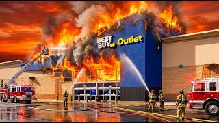 A Massive Electronics Store Catches Fire! 🔥 Best Buy Full Restoration (Fictional AI)