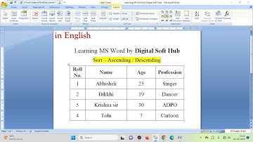 How To Sort Lists in Microsoft Word - YouTube | Video in English