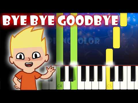 Bye Bye Goodbye - Super Simple Songs | Piano Tutorial | Karaoke
