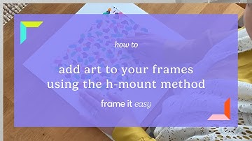 How To Add Art to Frames: H-Mount Method