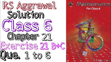 Rs Aggarwal Class 6 Exercise 21B,21C Question number 1 to 6 | Concept of Perimeter and Area | MD Sir