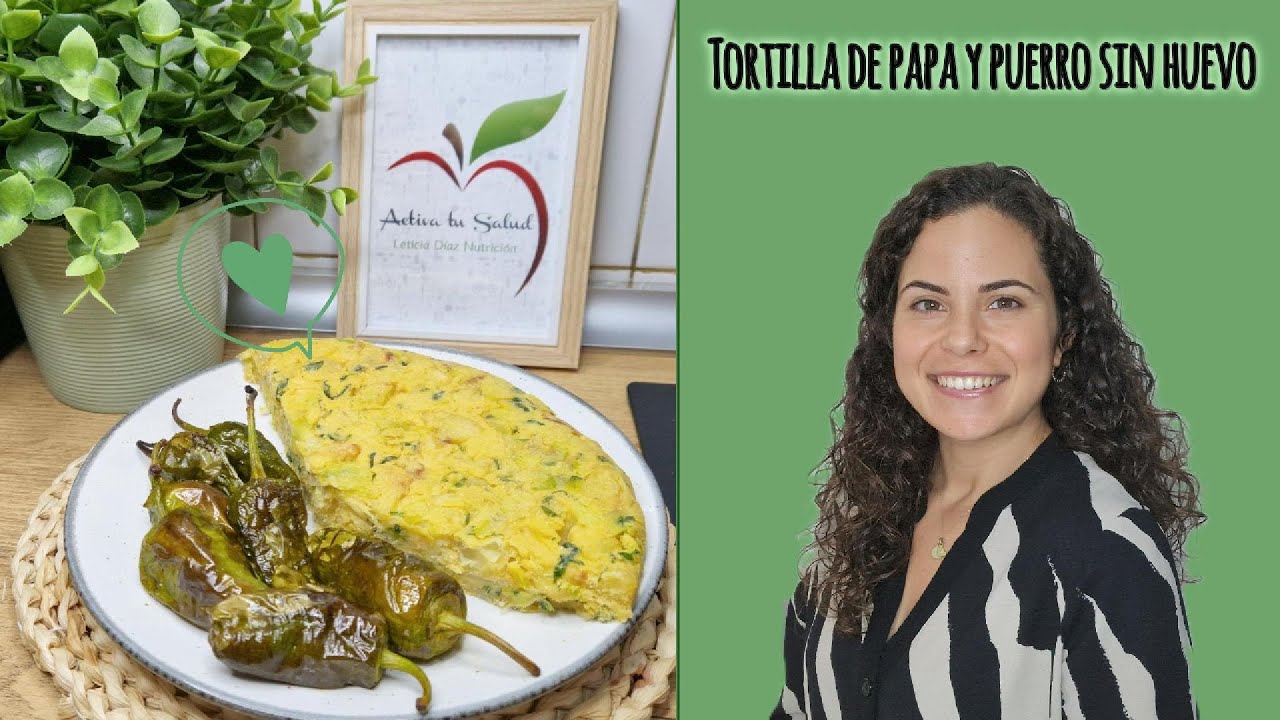 ¿Cómo queda esta tortilla sin huevo tan deliciosa? | Receta vegana fácil y saciante 🌱✨