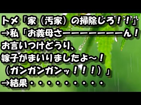 トメ『家（汚家）の掃除しろ！！！！』→私「お義母さーーーーーーーん！お言いつけどうり、嫁子がまいりましたよ～！（ガンガンガンッ！！！）」→結果・・・・・・・・・ 【スカッと】