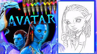 Coloring a young Neytiri | Disney Avatar Coloring Pages 🌊