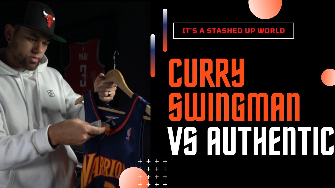 Steph Curry Mitchell & Ness Swingman vs Authentic NBA Jersey Comparison