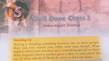 Class 1 moral science chapter 5 well done class 1 part 2