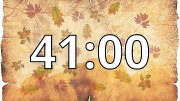 41 Minutes Autumn/Fall Countdown Timer With Music and Alarm (Simple Beep)