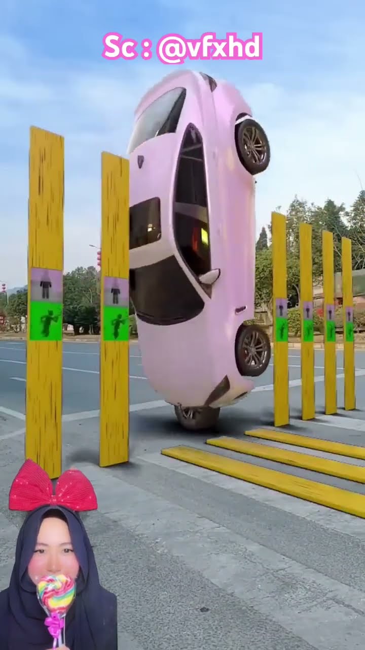 MOBIL JALAN JUNGKIR DAN MIRING ⁉️? @vfxhd #shorts #funny #dubbing