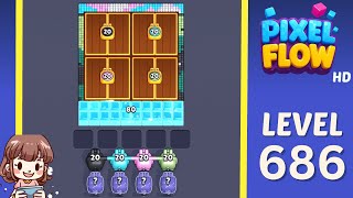 Pixel Flow Level 686 Solution Walkthrough