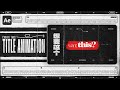 Grungy Title Animation | After Effects Tutorial