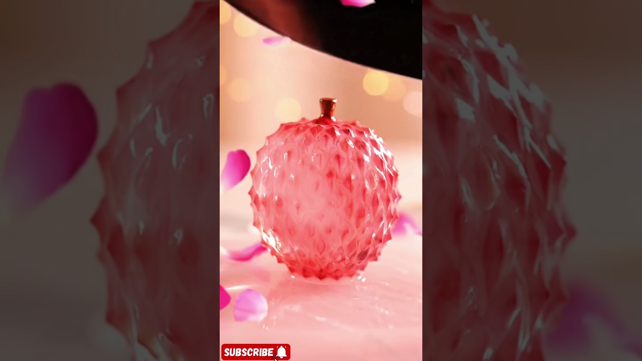 Glass Lychee ASMR  | Soft Jelly Cutting with Petal Aesthetics 