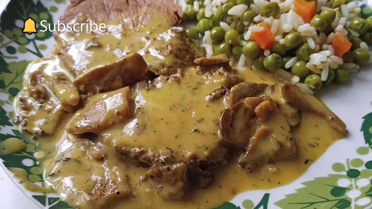 Μοσχαράκι φιλέτο με λευκή σάλτσα / Μοσχάρι σπιτικό με άσπρη σάλτσα