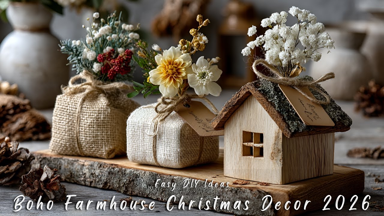 Рождественский декор в стиле бохо-фермерства 2026 | Простые идеи для уютного и волшебного дома св...