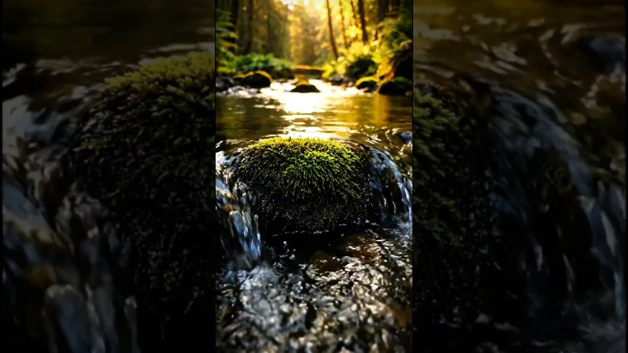 8 Hours of Peaceful Stream Sounds | 4K UHD Nature Ambiance, for Sleep and Concentration