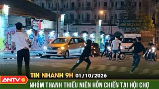 Clip thanh niên cầm mã tấu rượt chém nhóm đối thủ ở hội chợ | Tin nhanh 9h ngày 1/10 | ANTV