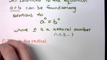 Solving Radical Equations - Part 1