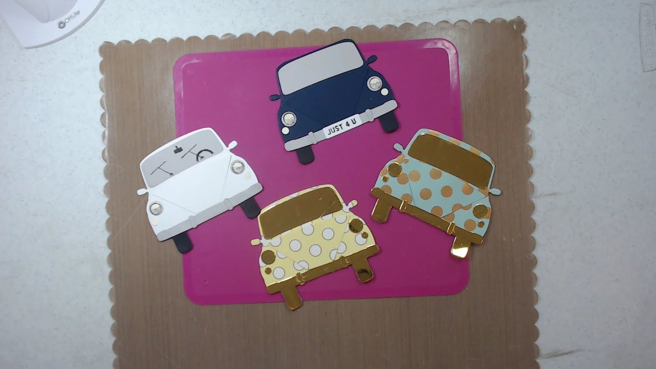 Road Trip Car V/W Tutorial Create A Card Shape Dies Crafters Companion DIY