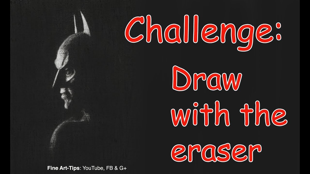 ⁣Challenge: Drawing Only With the Eraser - Batman - Narrated
