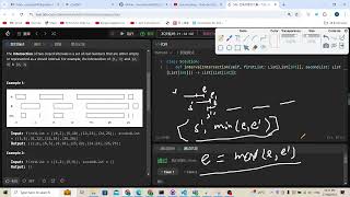 Leetcode 986. Interval List Intersections (merge intervals)