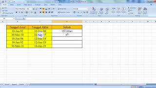 Rumus datedif excel untuk menghitung ...