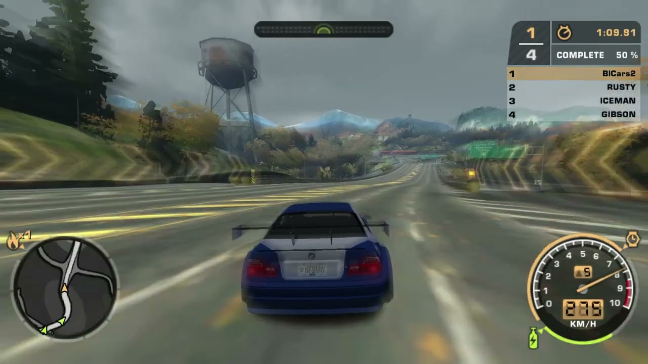 Gameplay Need For Speed Most Wanted Black Edition Quick Race Mode Sprint Part 1