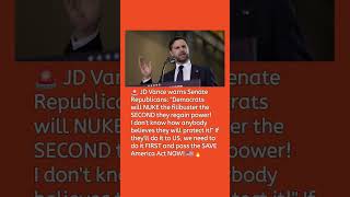 JD Vance Warns Republicans About the Senate Filibuster ๐บ๐ธ