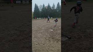 Nice Pop Fly For A Single! #baseball #littleleague #farmball