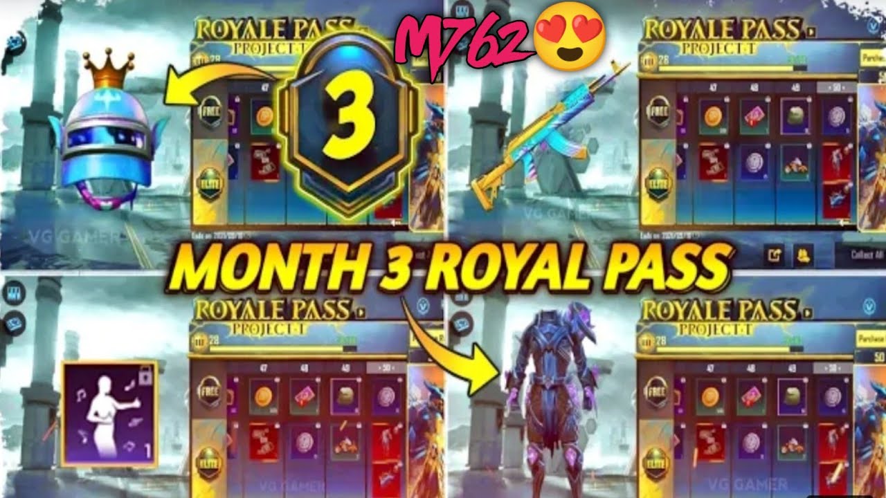 M3 ROYAL PASS REWARDS | MONTH 3 ROYAL PASS LEAKS | 1 To 50 RP | M3 ROYAL PASS 