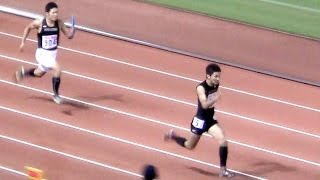 2013ユース陸上男子 4×100mR 予選3組 2013 10 19