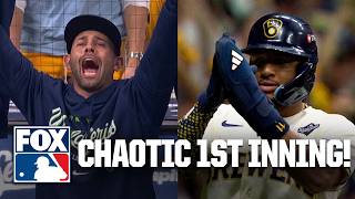 WORLD SERIES CHAOS! 6 RUNS Scored in WILD First Inning of Game 2!