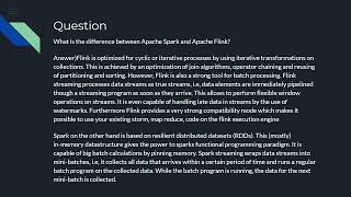 What is Difference Apache Spark versus Flink