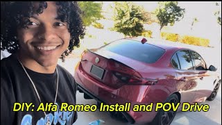 DIY/POV Drive Alfa Romeo Giulia Quadrifoglio FANTOMTEC Plate Install!
