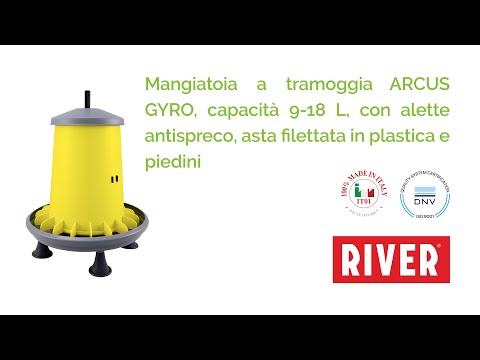 Годівниця бункерна для свійської птиці ARCUS GYRO, 9 л River, видео 1