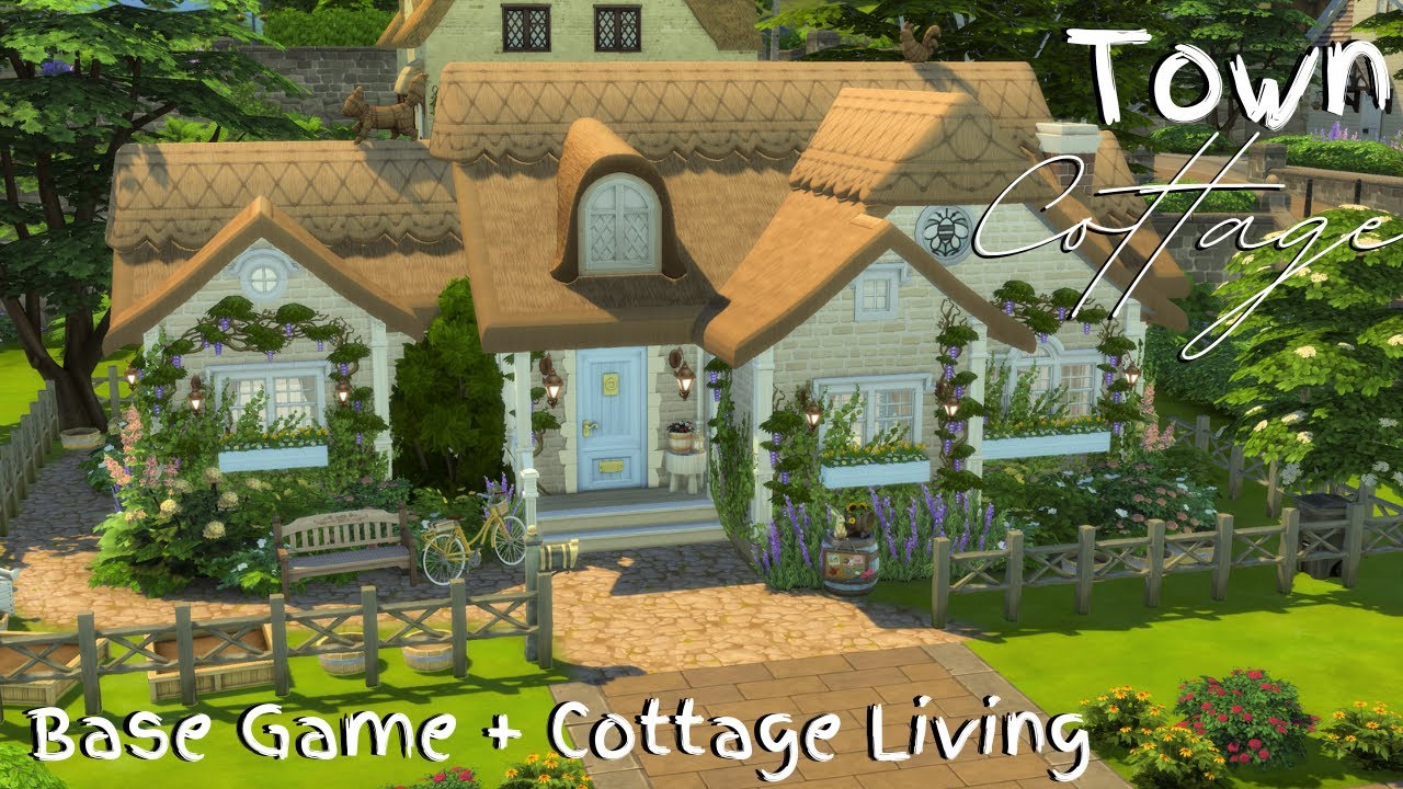 Town Cottage 🦋 // The Sims 4: Speed Build // Base Game + Cottage Living